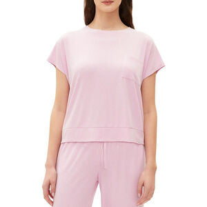 GAP GapBody Women's Size Large Pink Ribbed Short-Sleeve Pajama Top NWT